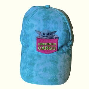Baby Yoda Youth Hat Star Wars Precious Cargo Cap Kids Green Tie Dye One Size